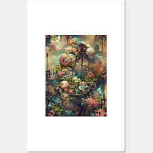 Steampunk Flowers Posters and Art